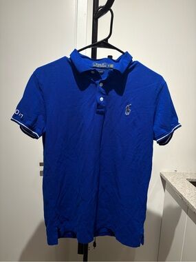 Ralph Lauren Royal Blue Short-Sleeve Polo with White Trim